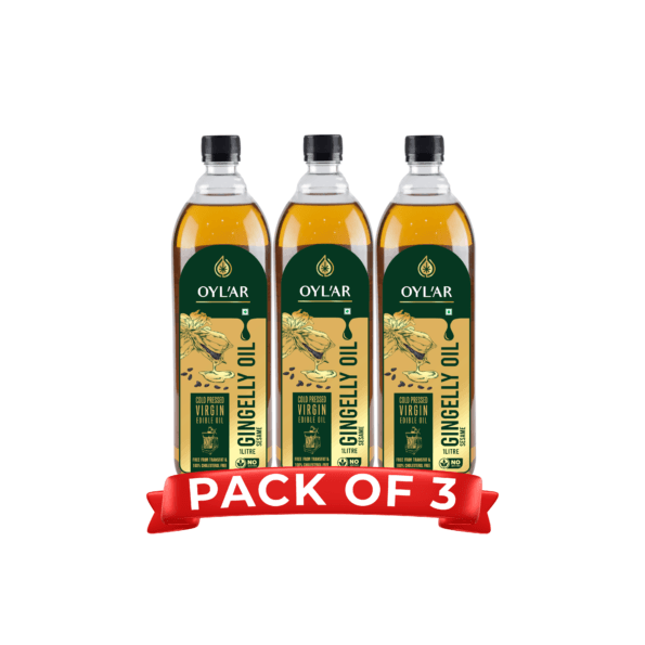 Oylar Coldpressed Gingelly (Sesame) Oil available in pack of 3
