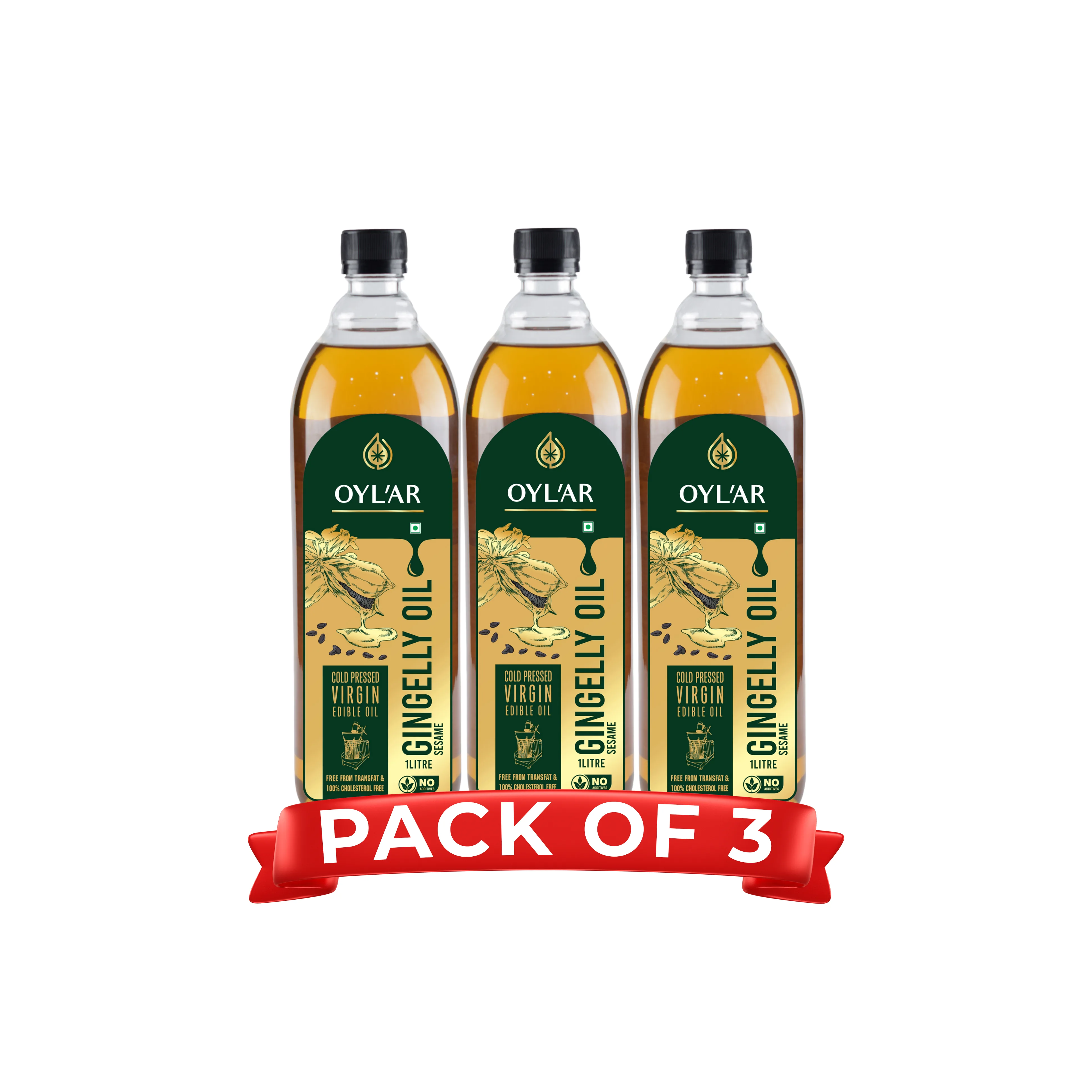 Oylar Coldpressed Gingelly (Sesame) Oil available in pack of 3