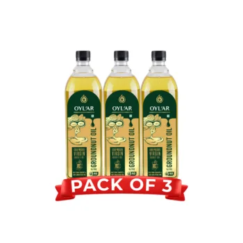 Oylar Coldpressed Groundnut Oil available in pack of 3