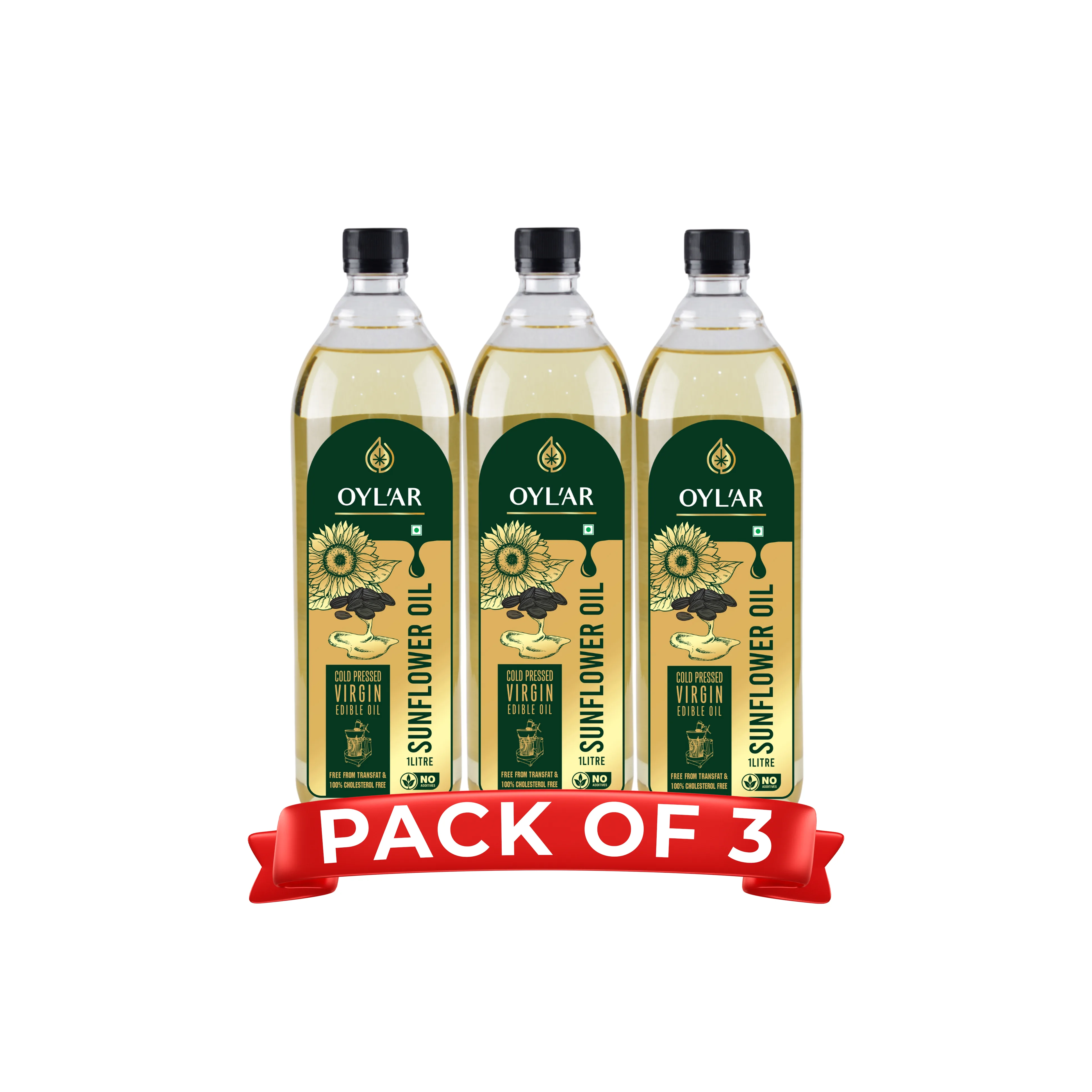 Oylar Coldpressed Sunflower Oil available in pack of 3