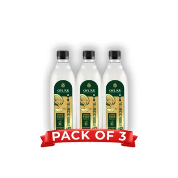 Oylar Coldpressed Virgin Coconut Oil available in pack of 3